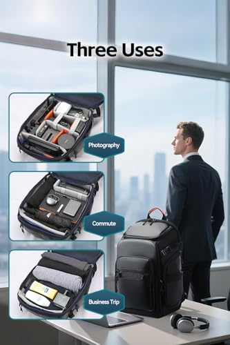 BOPai Camera Backpack Bag Professional Waterproof for Photographers with Rain Cover, Tripod Holder, Small Bag Photography Backpack Case men - Image 4