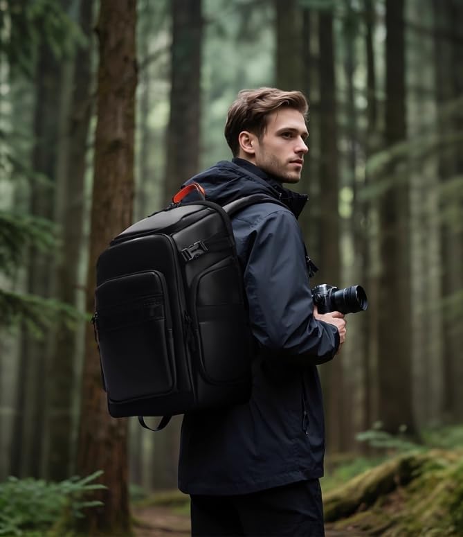 BOPai Camera Backpack Bag Professional Waterproof for Photographers with Rain Cover, Tripod Holder, Small Bag Photography Backpack Case men - Image 6